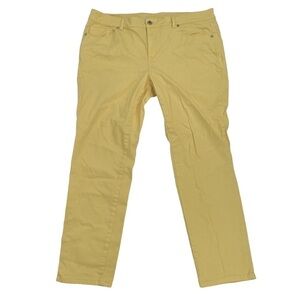 Liz Claiborne Yellow Stretch Slim Leg Jeans Size 16 Women's